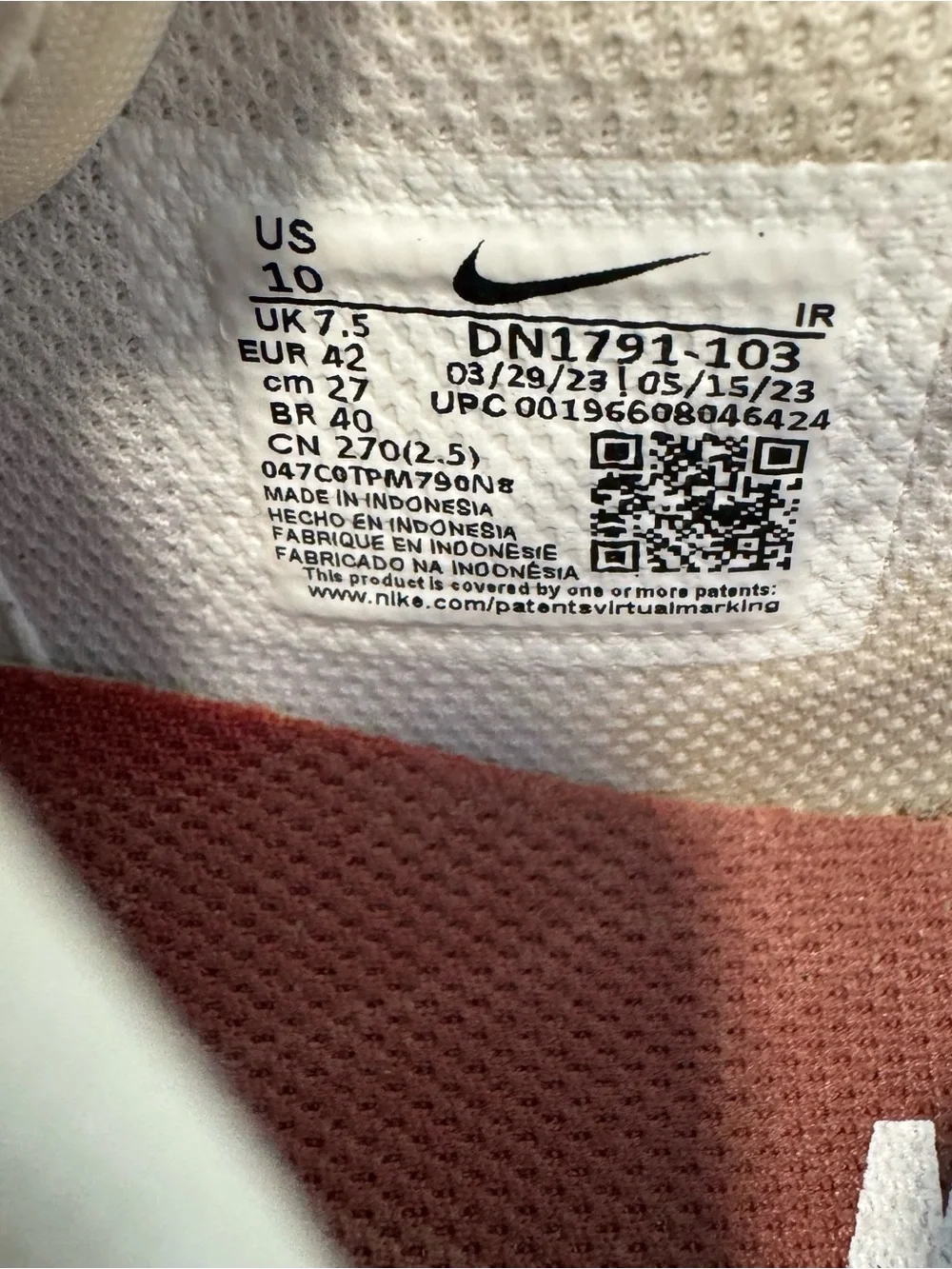 Nike Cortez Women White/Red Stardust/Sail/Cedar Shoe DN1791-103 Retro Size 10